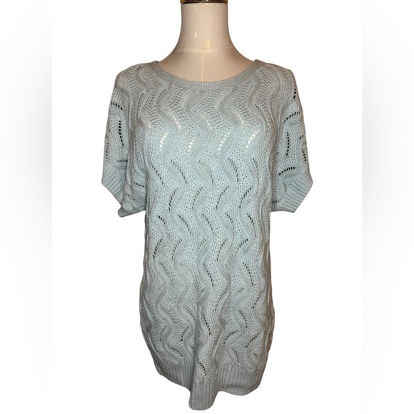 Light Blue Knit Sweater - Picture 1 of 4